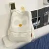 Mochila retrô de grande capacidade para mulheres, novo modelo 2026, design de blocos de cores exclusivo, toque de alta qualidade, adequada para viagens e como mochila escolar.