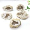 Cristal branco natural pedra bruta mini oco ágata cristal caverna minério bruto cornucópia cristal branco caverna minério ornamentos padrão atacado