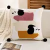 2026 nueva almohada de felpa decorativa de color crema, creativa, con diseño de caricatura, extraíble y lavable, adecuada para uso en la oficina, sofá de la sala de estar y como cojín decorativo