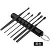 Cucharilla para oídos de acero inoxidable juego de 6 piezas cucharilla para oídos portátil cucharilla para oídos doble cabeza resorte en espiral cucharilla para oídos herramienta