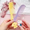 Pente Mini Animal Desenho Animado Fofo Crianças Menina Pente Estudante Portátil Alisador de Cabelo com Pingente de Corrente de Contas