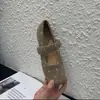 Zapatos Mary Jane de lunares estilo coreano para mujer, nueva colección otoño 2026, zapatos para mujer que aumentan la altura con una sola correa y punta poco profunda