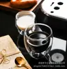 Taza de Doble Pared con Forma de Huevo Transparente Simple para el Hogar Sin Asa Taza para Bebidas Café Latte Té de Flores Taza de Vidrio de Alto Borosilicato