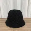 Chapéu de Pescador Simples de Tricô Japonês Estilo Outono/Inverno Feminino Chapéu Balde à Prova de Vento para Cabeça Grande Chapéu Bacia Dobrável com Aba Larga