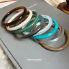 Anillo de Resina Acrílica Vintage Pulsera Nuevo Estilo Chino Simple Estilo Frío Patrón de Mármol Estilo Antiguo Medio Viejo Pulsera para Mujer