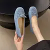 Zapatos Retro de Suela Blanda Estilo Francés 2026 Verano Nuevo Estilo Estilo de Noche Lazo Slip-On Planos Bajos Zapatos de Ballet