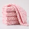 Pano de Limpeza com Estampa de Leopardo para Comércio Exterior Transfronteiriço 30*30 Flanela de Coral Toalha Absorvente Pano de Limpeza para Cozinha Que Não Solta Fiapos Lenço Facial