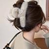 Novo Presilha de Cabelo de Pelúcia Grande Grampo de Cabelo Acessório de Cabelo para Mulheres 2025 Parte de Trás da Cabeça Presilha Tubarão de Alta Qualidade Elegante Outono e Inverno