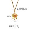 Colar de Ouro de Areia Vietnamita Pingente de Sino de Lótus Pingando Óleo Fecho de Segurança Joia Retro Duradoura Fabricante Atacadista