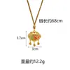 Collar Antiguo de Vietnam Fa Arena Dorada Aceite Goteando Cuadros Loto Campana Árbol Ping An Colgante Retro Antiguo Primera Joyería