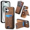 Adecuado para iPhone 82% de descuento Soporte Plegable Portatarjetas, Apple 17Pro Almacenamiento de Tarjetas, Funda Multifuncional Anticaídas de Cuero Liso 16P
