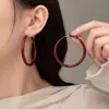 2025 Nuevo Pendiente de Moda de Alto Nivel con Sentido de Nicho Pendiente de Aguja de Plata Simple Lujo Ligero Pendientes de Círculo Grande Pendientes para Mujer