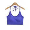 D175-25 Verano Nuevo Estilo Europeo y Americano Chica Atrevida Sexy Dopamina Tirante Halter con Almohadilla en el Pecho y Espalda Hermosa Tirante Pequeño