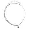 Pulsera de cuentas redondas, estilo INS, fresca y elegante, moderna y minimalista, diseño asimétrico de doble capa, perfecta como regalo para tu mejor amiga