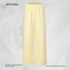 Pantalones casuales de color liso para hombre, colección de otoño, sencillos y versátiles, estilo streetwear moderno, cintura elástica, corte holgado, pierna recta, pantalones largos