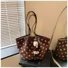 Bolso de Lunares para Mujer 2026 Nueva Moda Otoñal Versátil Bolso Tote Gran Capacidad Bolso de Hombro para la Escuela y el Viaje