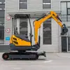 Excavadora Multifuncional Agrícola de Oruga Pequeña Ht25 Exportada a Europa y Estados Unidos Máquina Hidráulica Pequeña de Gancho para Ingeniería de Granjas y Huertos
