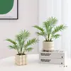 Plantas Artificiales Decoración Nórdica Plantas Pequeñas en Maceta Oficina Sala de Estar Escritorio Interior Adornos de Bonsái Flores y Plantas Verdes de Imitación
