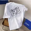 Camiseta Branca de Manga Curta Estampada Marca Tendência Retro Americana 100% Algodão Fio Três Fios 200g Verão Solta Novo Estilo Top