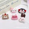 Lindos Accesorios de Dibujos Animados de Pingüino y Conejo de Tela Broche DIY Accesorios para Joyería Muñeco Relleno de Algodón Ropa Accesorios para el Cabello