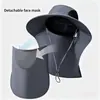 Sombrero de Sol UPF 50+ con Protector Facial y de Cuello Ala Ancha Protección UV Sombrero de Pesca para Hombres Mujeres Senderismo al Aire Libre Jardinería