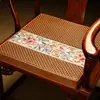 Esteira Refrescante Estilo Verão, Esteira Marrom, Almofada para Cadeira em Jacarandá Estilo Chinês, Almofada para Cadeira de Mesa de Chá em Fibra de Coco Natural, Almofada de Assento Espessa Antiderrapante