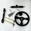 Piezas para Go-Kart de Motocicleta Eléctrica de Cuatro Ruedas DIY 32-42cm Cremallera de Dirección Volante Barra de Dirección Rótula