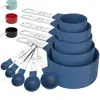 Venta Caliente de Amazon Juego de Tazas y Cucharas Medidoras de Acero Inoxidable y Plástico Set de 10 Piezas Herramientas para Hornear Utensilios de Cocina Hogar