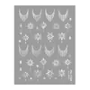 Redanco5D Embutido Popular Adesivos para Nail Art de Natal Laser Dourado e Prata Cristal de Gelo Floco de Neve Adesivos para Unhas He1324