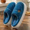 Pantufas de Algodão Masculinas Outono e Inverno 2025 Novas Internas para Casa Quentes Forradas com Lã Antiderrapantes Antiodor Masculinas