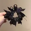 Scrunchie retrô com estampa de leopardo cor de café para outono, estilo coreano, moderno, versátil, elástico durável para rabos de cavalo e acessórios de cabelo