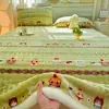 Juego de sábanas de terciopelo de leche engrosado, tres piezas, cálido para invierno, adecuado para dormitorios y uso doméstico, con un diseño de caricatura lindo y fresco, se vende como sábanas individuales
