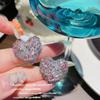 Pendientes de lazo con gemas amarillas de ganso brillante, chapados en oro de 18 quilates, con flor de guisante y circonitas multitalladas, y pendientes rectangulares.