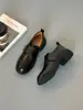 Zapatos de cuero para mujer estilo británico retro, nuevo modelo de otoño 2026, mocasines de punta redonda con suela gruesa, tacón grueso y cierre de velcro