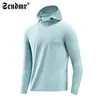 Ropa Deportiva de Secado Rápido para Exteriores con Protección Solar para Correr Sudadera con Capucha de Manga Larga para Hombre Camiseta Casual Ropa para Ciclismo Fitness Ropa de Entrenamiento