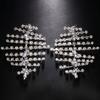 Pendientes de diamantes de imitación irregulares transfronterizos, pendientes sexys de diamantes con temperamento europeo y americano, accesorios exagerados