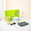 Juego de Té Matcha Rústico Estilo Japonés con Pintura de Paisaje, Tazón de Matcha con Pico, Batidor de Té de Cerámica, Juego de 8 Piezas en Caja de Regalo para Envío Transfronterizo