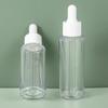 En stock 30 ml40ml50ml transparente presionar fondo grueso botella de esencia sub-embalaje hombro plano líquido pared gruesa botella gotero de aceite esencial