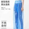 Pantalones de lluvia desechables sellados para pies, zapatos largos engrosados para exteriores, impermeables portátiles para unisex