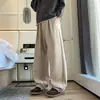 Pantalones Casuales de Cachemira Pesada Estilo Old Money para Hombre, Marca Nueva de Moda, Corte Holgado, Caída Fluida, Pantalones Deportivos Versátiles de Pierna Ancha