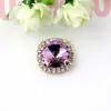 Fivela de Cristal com Garras Fixadas à Mão em Formato de Satélite com Base Prateada, Strass de Vidro com Garras Fixadas à Mão, Acessórios de Costura DIY Feitos à Mão