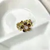 Novo Anel Delicado de Florzinha para Mulheres, Versátil, Compacto, de Alto Padrão, Design de Nicho, Anel Aberto Ajustável para Mulheres