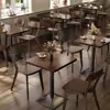 Porta-Cartão Mesa de Jantar Café Comercial Chá de Leite Sobremesa Padaria Restaurante Sofá Parede Restaurante Personalizado Mesa de Madeira Maciça