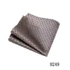Pañuelo de Bolsillo para Traje de Hombre, Alta Densidad de 1200 Puntos, Seda Artificial, Accesorio para Traje, Pañuelo Jacquard, Bufanda Cuadrada, En Stock