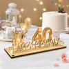 Regalo en Efectivo 60º Cumpleaños Letrero Digital de Madera Lámpara de Hada Corbata de Moño 70º Aniversario de Bodas Decoración de Mesa