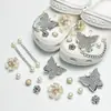 Amuletos para Zapatos Croc, Accesorios para Mujer, Clips para Zapatos DIY, Decoraciones 3D con Pedrería, Clips Desmontables, Estilo de Moda de Influencers