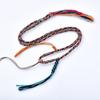 Cordão de pingente tecido à mão pendurado Tangkazakiram Estilo étnico masculino e feminino Retro All-match Colar ajustável Corda