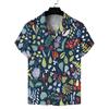Nueva Camisa de Manga Corta Impresa en 3D para Hombre en Verano Estilo Harajuku Europeo y Americano Playa Holgada Casual Camisa Hawaiana