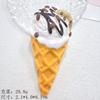 Cono de Helado Grande Multicolor Pintado Pegamento de Crema DIY Pasador Diadema Imán para Refrigerador Colgante Teléfono Móvil Accesorios de Resina