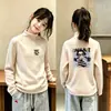 Blusa de base para meninas outono e inverno média e grande crianças meninas bebê roupa íntima gola alta estilosa infantil quente top t